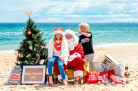 Family santa on beach hr-8
