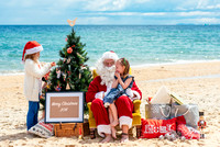 Family santa on beach hr-10